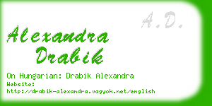 alexandra drabik business card